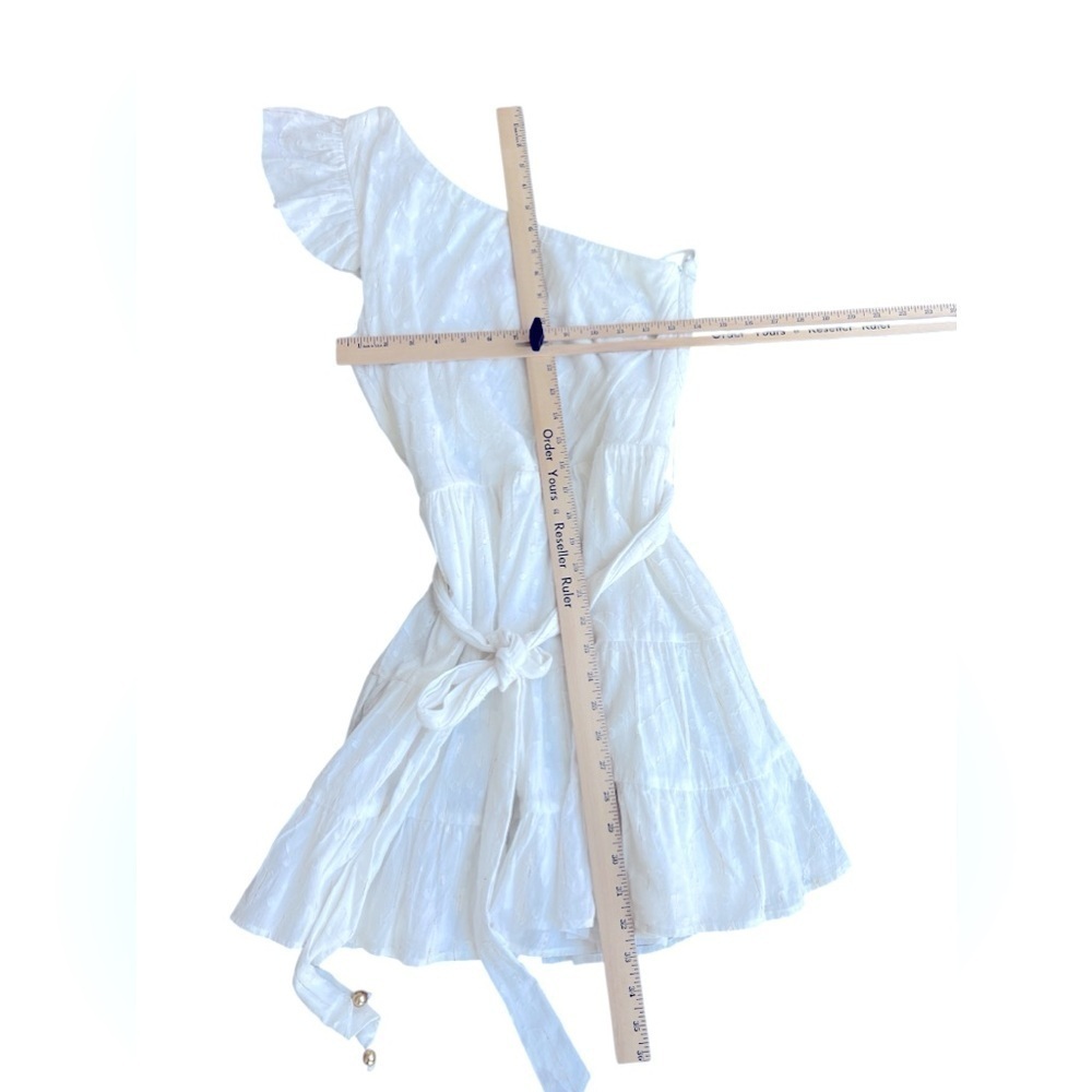 Revolve Karina Grimaldi New with Tags Pauline Jacquard Mini Dress in White - Picture 6 of 9